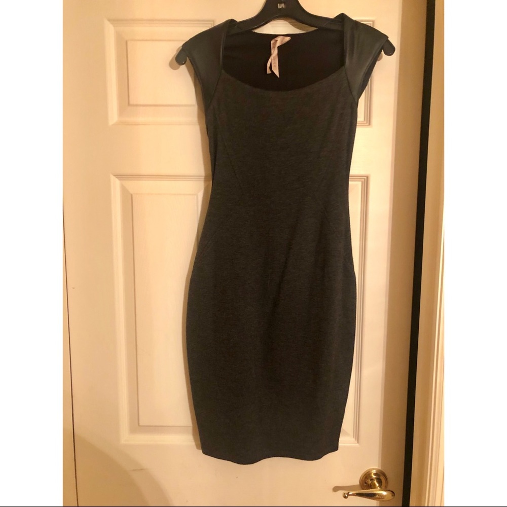 Bailey 44 grey dress with leather